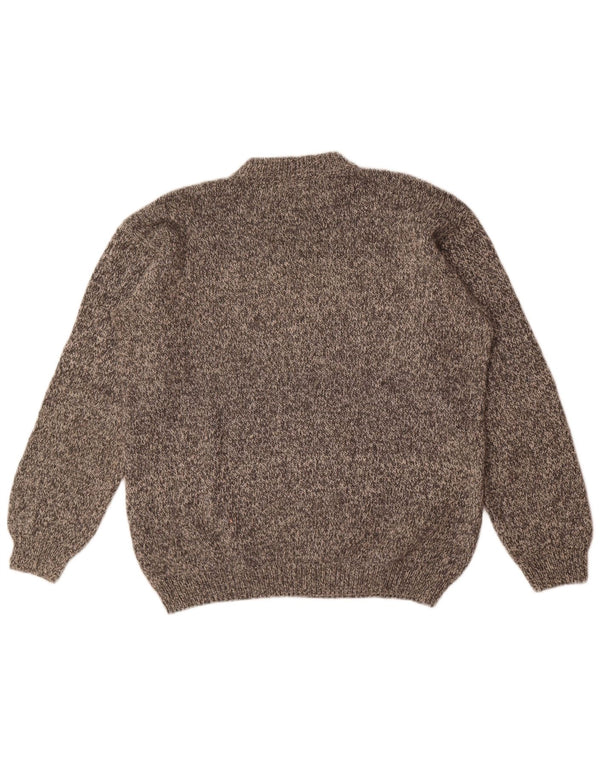 Vintage herre sweater med rund hals XL grå