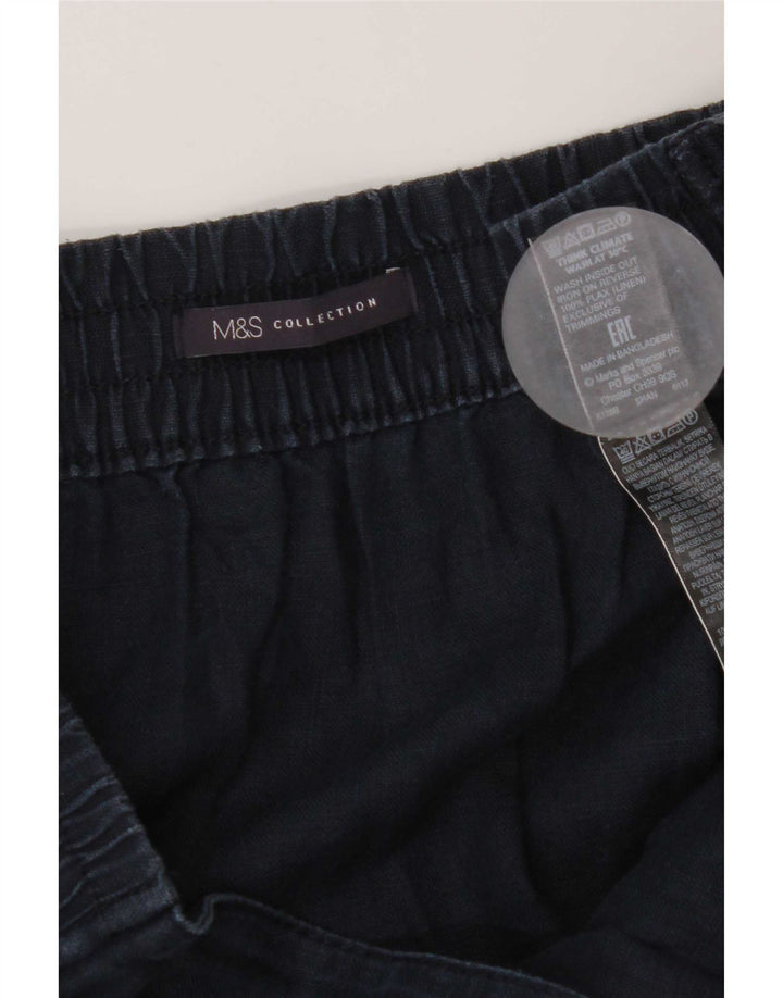 Marks & Spencer A-line nederdel til kvinder W40 2XL marineblå hør