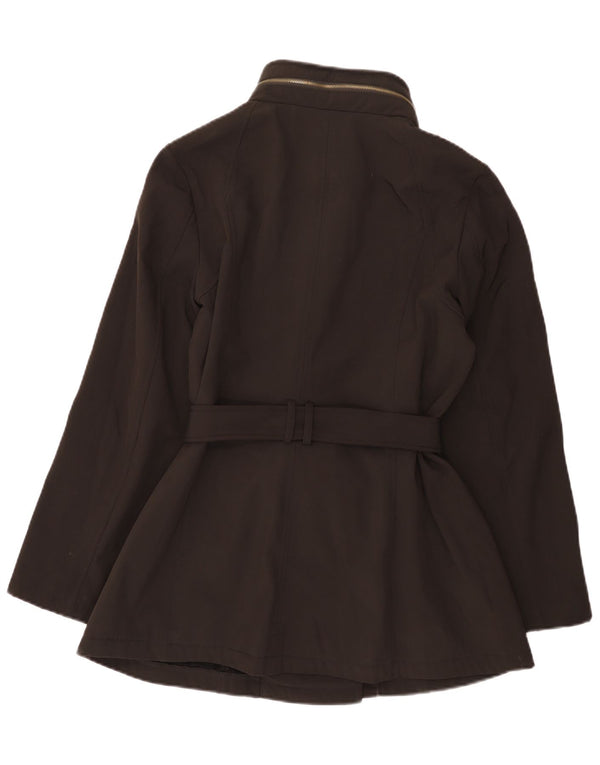 Michael Kors Dame Hætte Military Windbreaker Jacket UK 14 Large Black