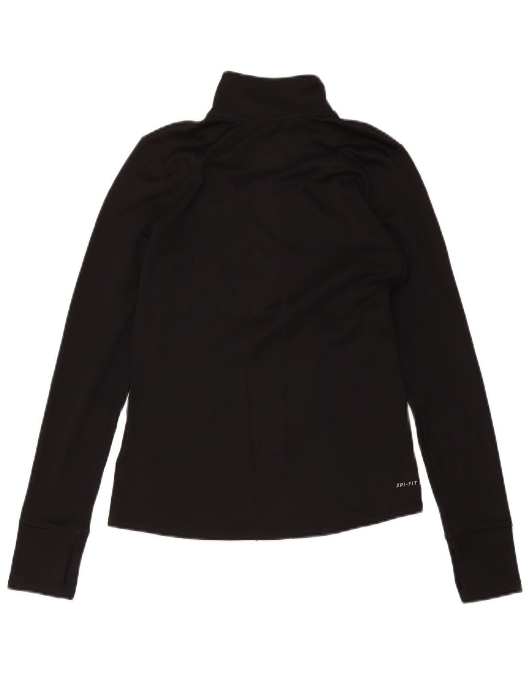 Nike Dame Dri Fit Pullover med lynlås-hals Træningsdragt Top UK 10 Lille Sort