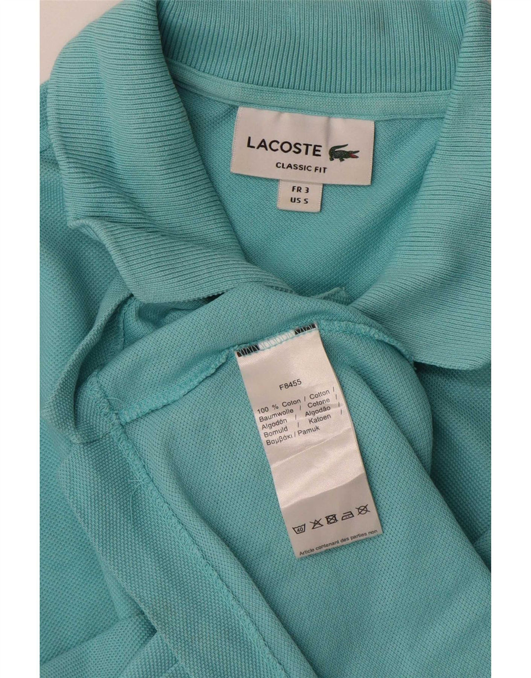 Lacoste Herre klassisk pasform poloskjorte størrelse 3 Lille blå bomuld