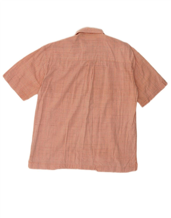 KAPPA Mens Short Sleeve Shirt Medium Orange Flecked Cotton Vintage Kappa and Second-Hand Kappa from Messina Hembry 