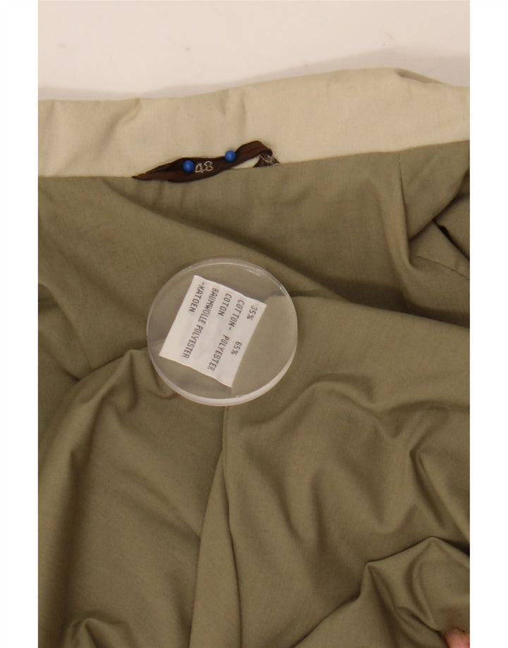 Vintage Herre Utility Jacket IT 48 Medium Beige Polyester