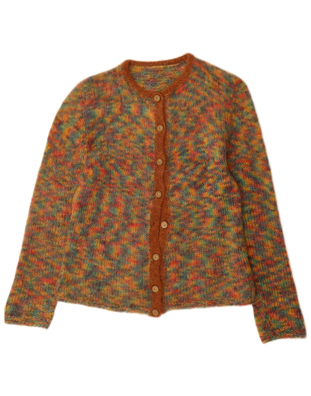 Vintage dame cardigan sweater UK 12 Medium Multicolored Flecked
