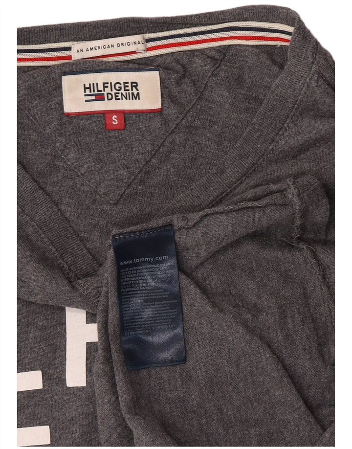 Tommy Hilfiger Herre grafisk top Langærmet lille grå bomuld