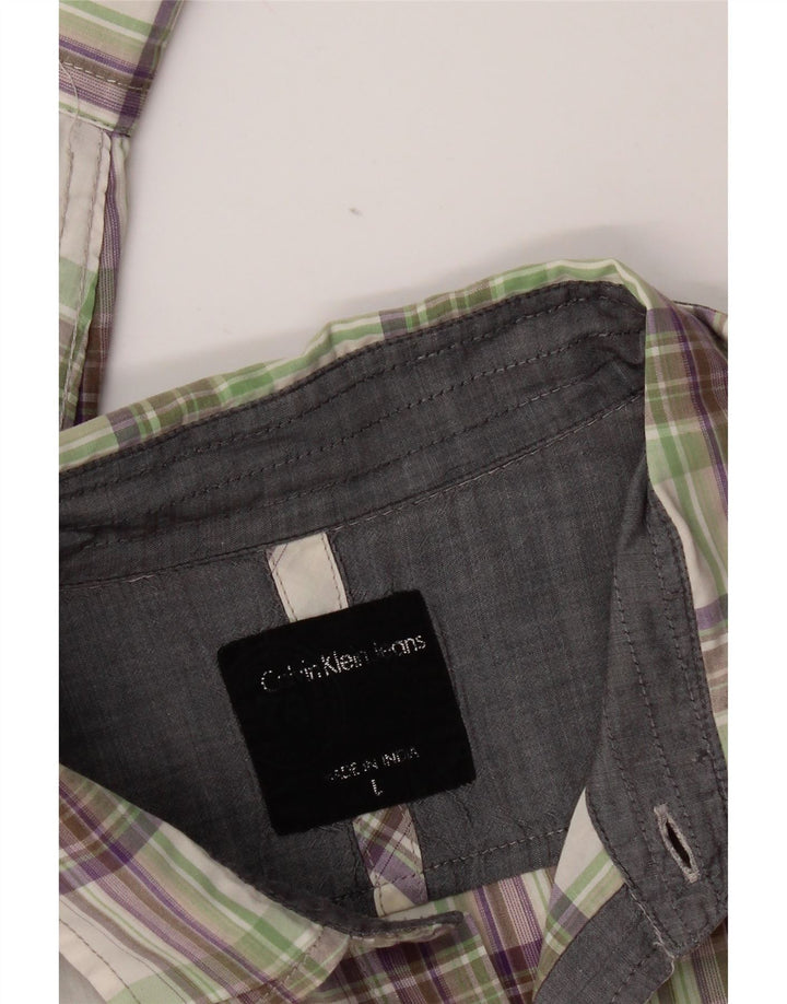 Calvin Klein Jeans Herreskjorte Stor flerfarvet ternet