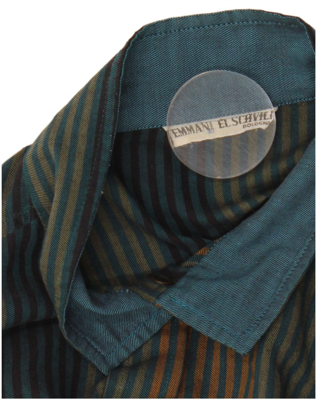 Vintage dameskjorte bluse UK 16 Stor flerfarvet stribet