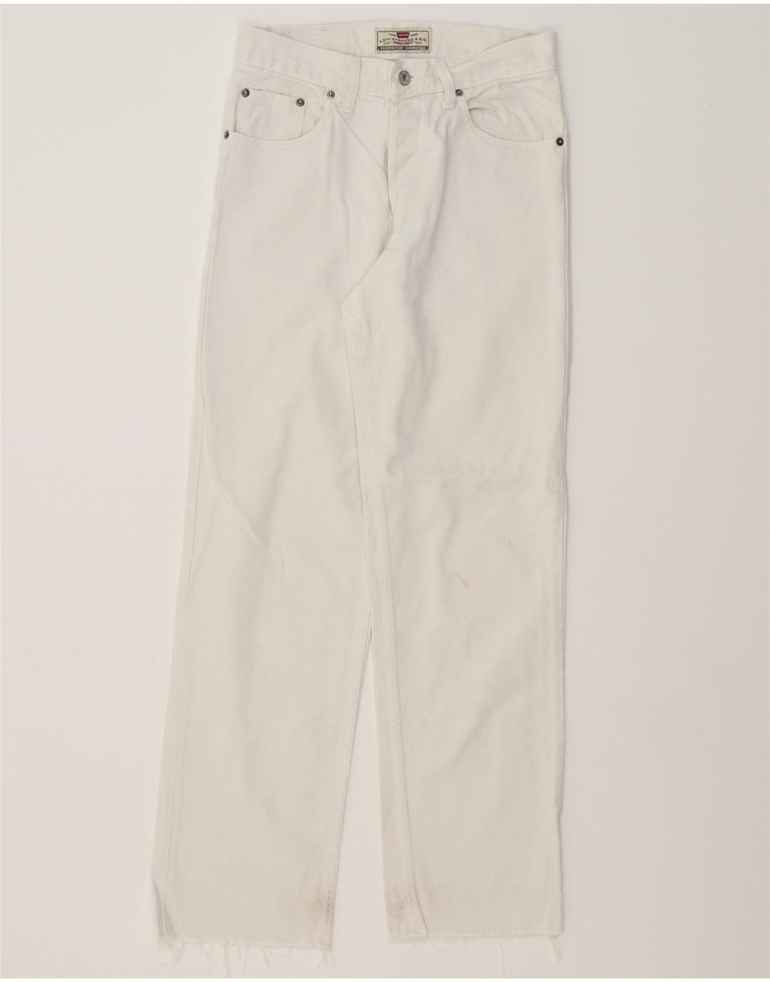LEVI'S Womens Straight Jeans W29 L28  White Cotton Vintage Levi's and Second-Hand Levi's from Messina Hembry 