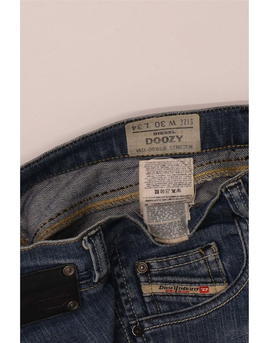 Diesel Dame Doozy Slim Jeans W30 L31 Blå Bomuld