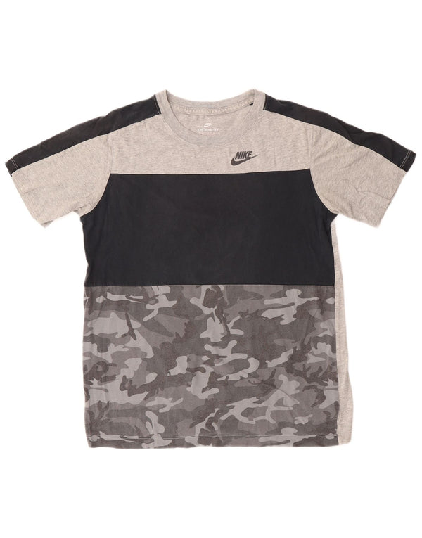 Nike Boys T-Shirt Top 13-14 år XL Grå Camouflage