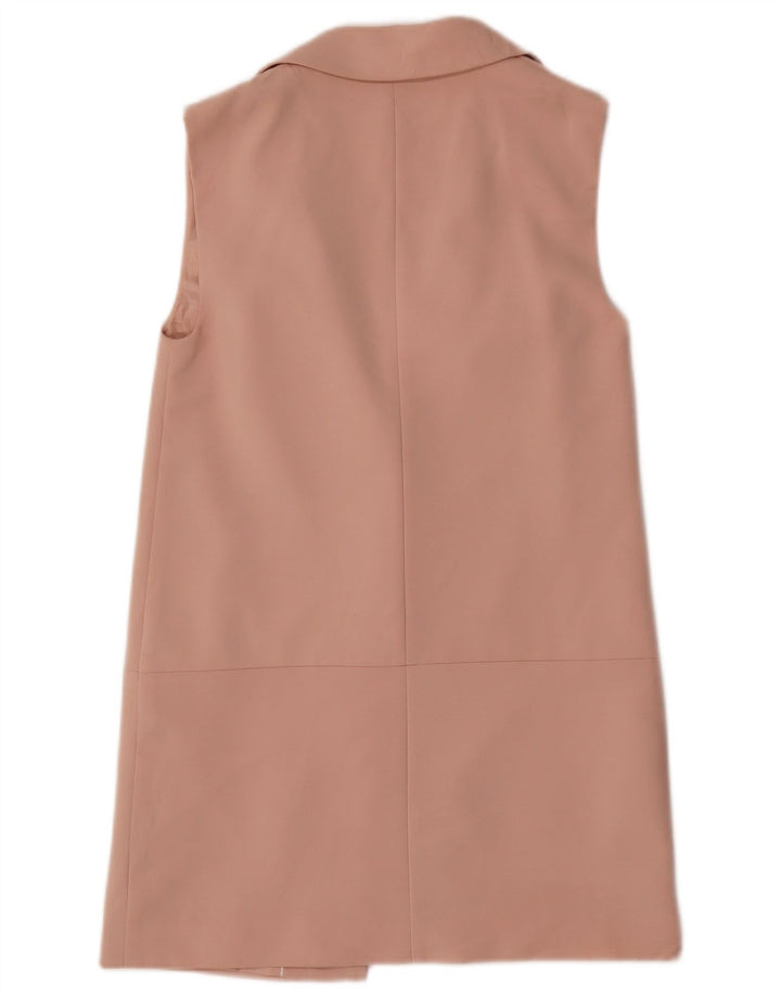 Marks & Spencer Dame Longline ærmeløs blazerjakke UK 10 Small Pink