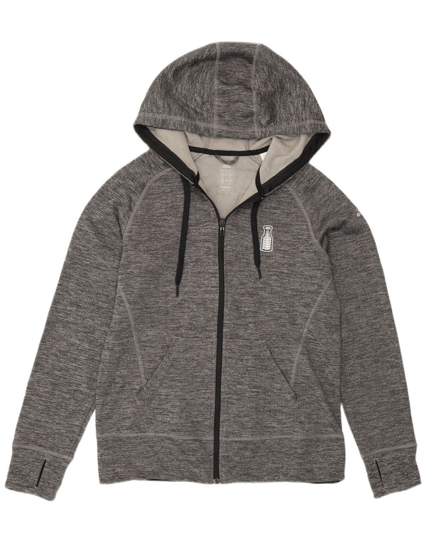 Adidas Dame Stanley Cup Champions Hættetrøje Sweater med lynlås UK 8/10 mall Grå