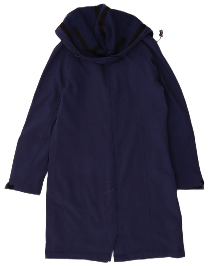 Marks & Spencer Regnfrakke med hætte til kvinder UK 14 Medium Navy Blue