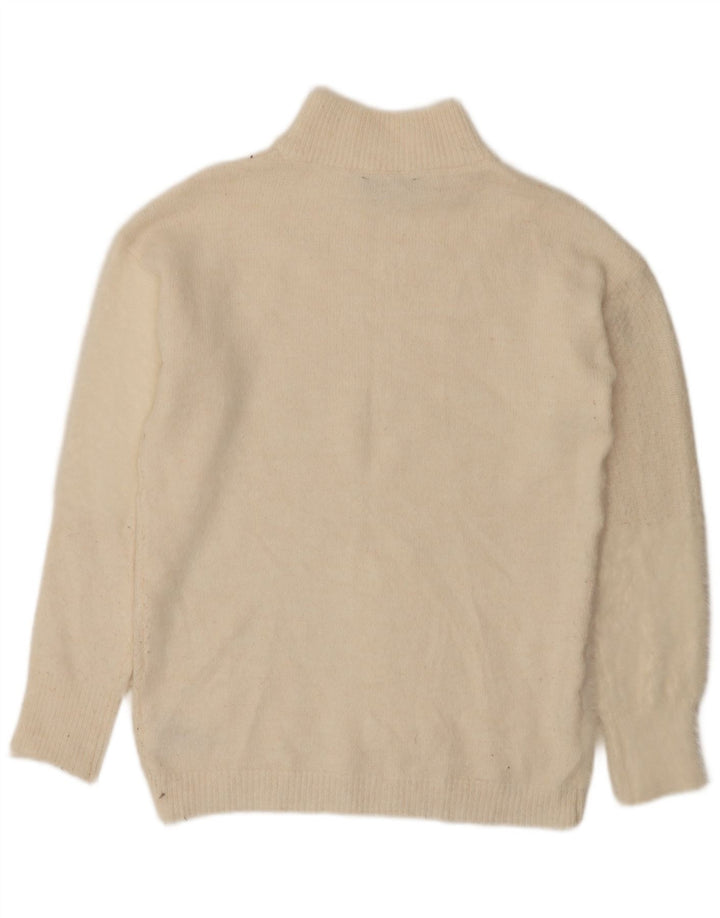 Marks & Spencer Dame Turtle Neck Jumper Sweater UK 10 Small Beige