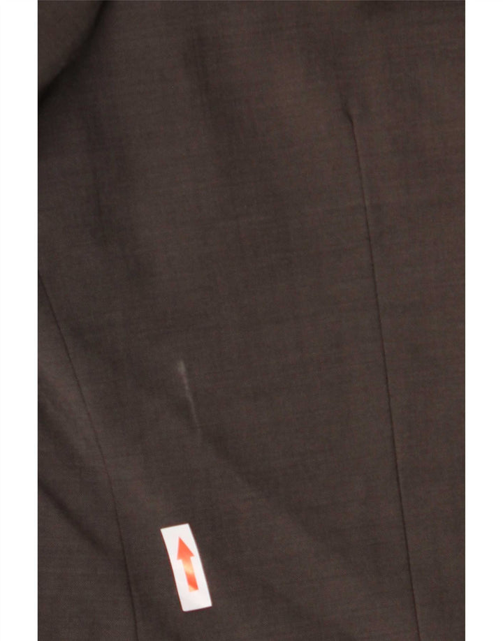 Hugo Boss Herre 3-knaps blazerjakke EU 51 Large Brown Virgin Wool