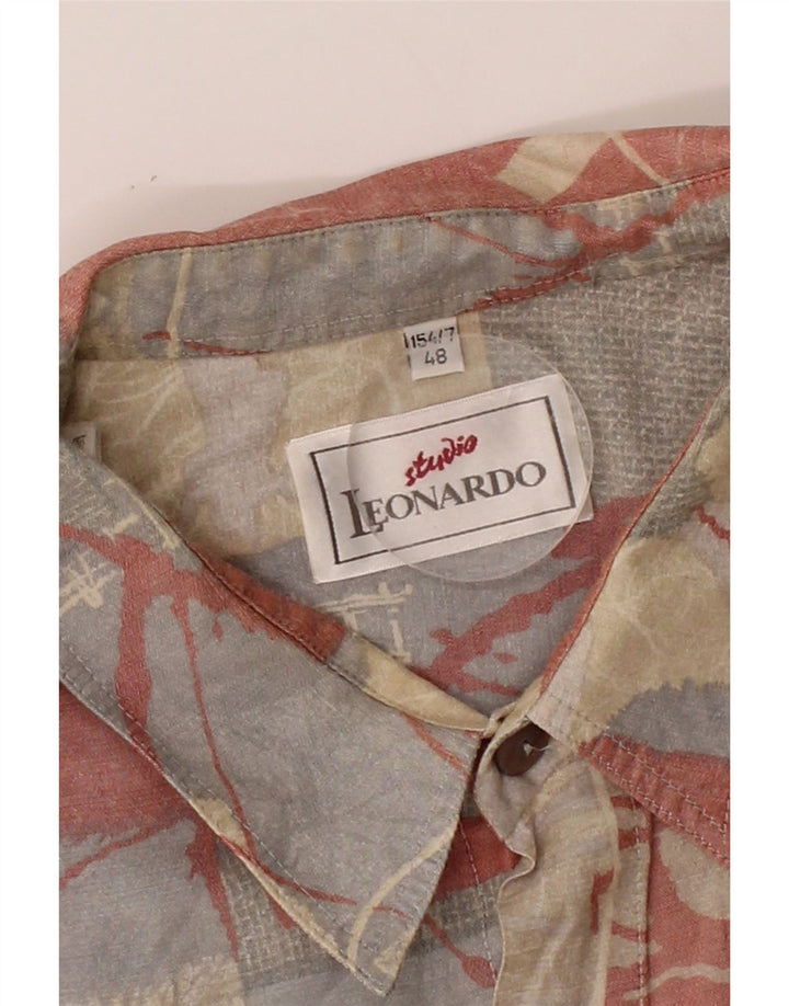 STUDIO LEONARDO Mens Abstract Pattern Shirt Size 48 2XL Multicoloured Vintage Studio Leonardo and Second-Hand Studio Leonardo from Messina Hembry 
