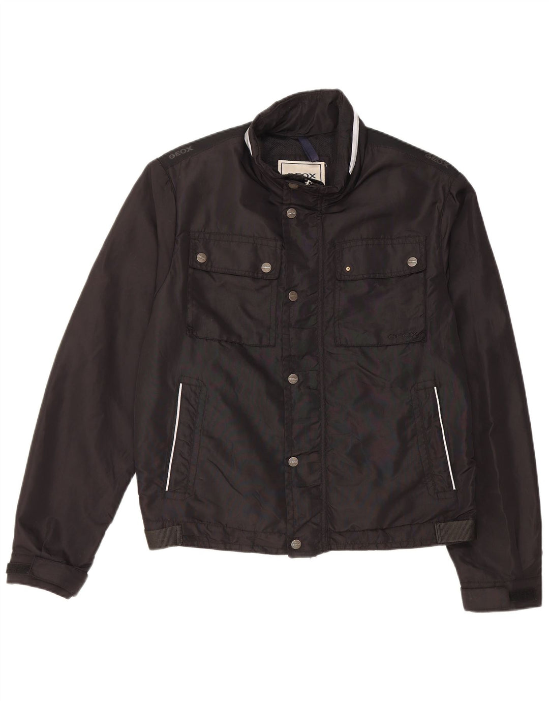 Geox Herre Hooded Utility Jacket UK 40 Large Black Polyamide