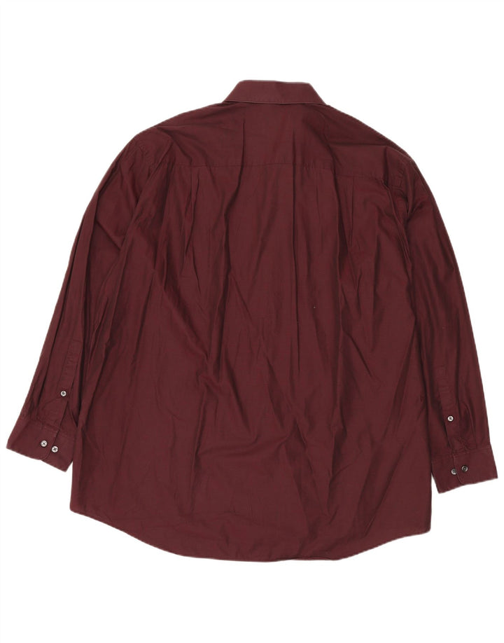 CALVIN KLEIN Herre Regular Fit skjorte str. 18 2XL rødbrun bomuld