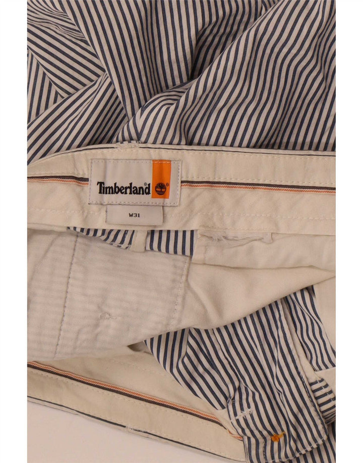 Timberland Chino Shorts til mænd W31 Medium Blue Pinstripe