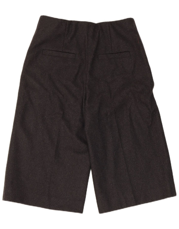 Cos Bermuda-shorts med høj talje og brede ben til kvinder EU 40 Medium W32 Sort uld