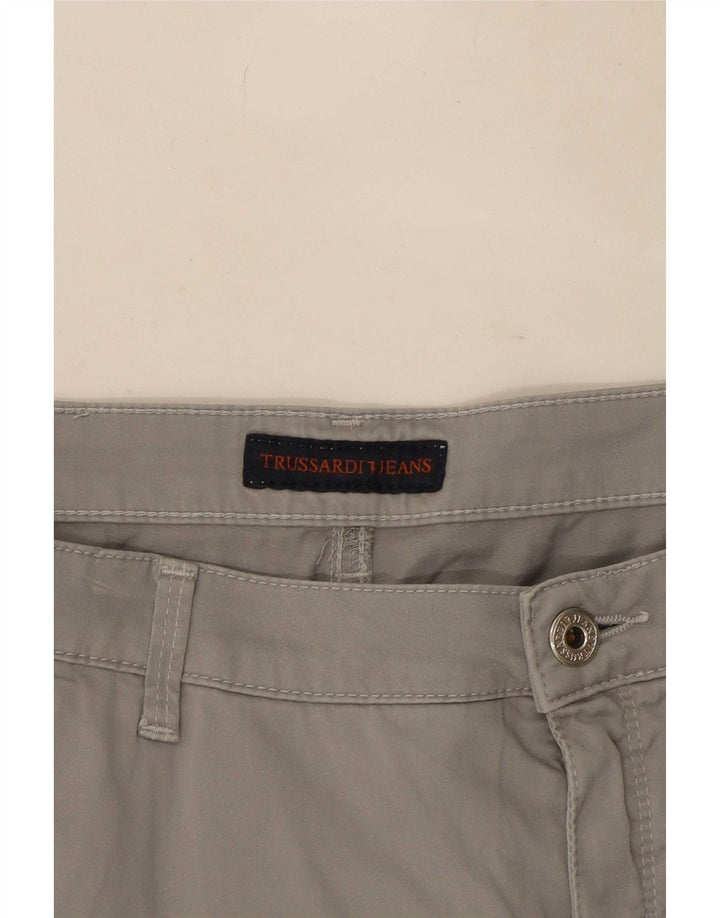Trussardi Womens Cropped Trousers W34 L24 Grå