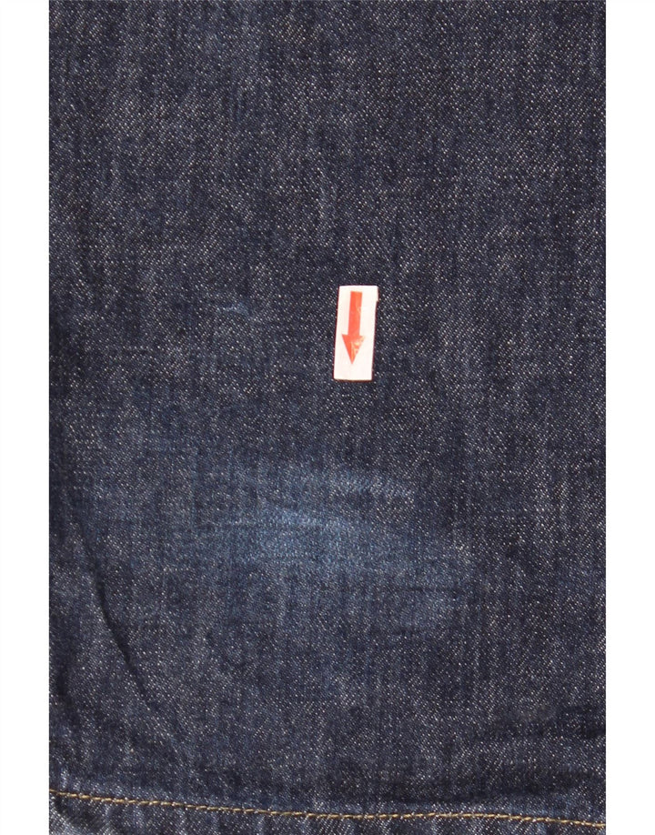 Armani Straight Jeans til mænd W33 L36 Navy Blue Flecked