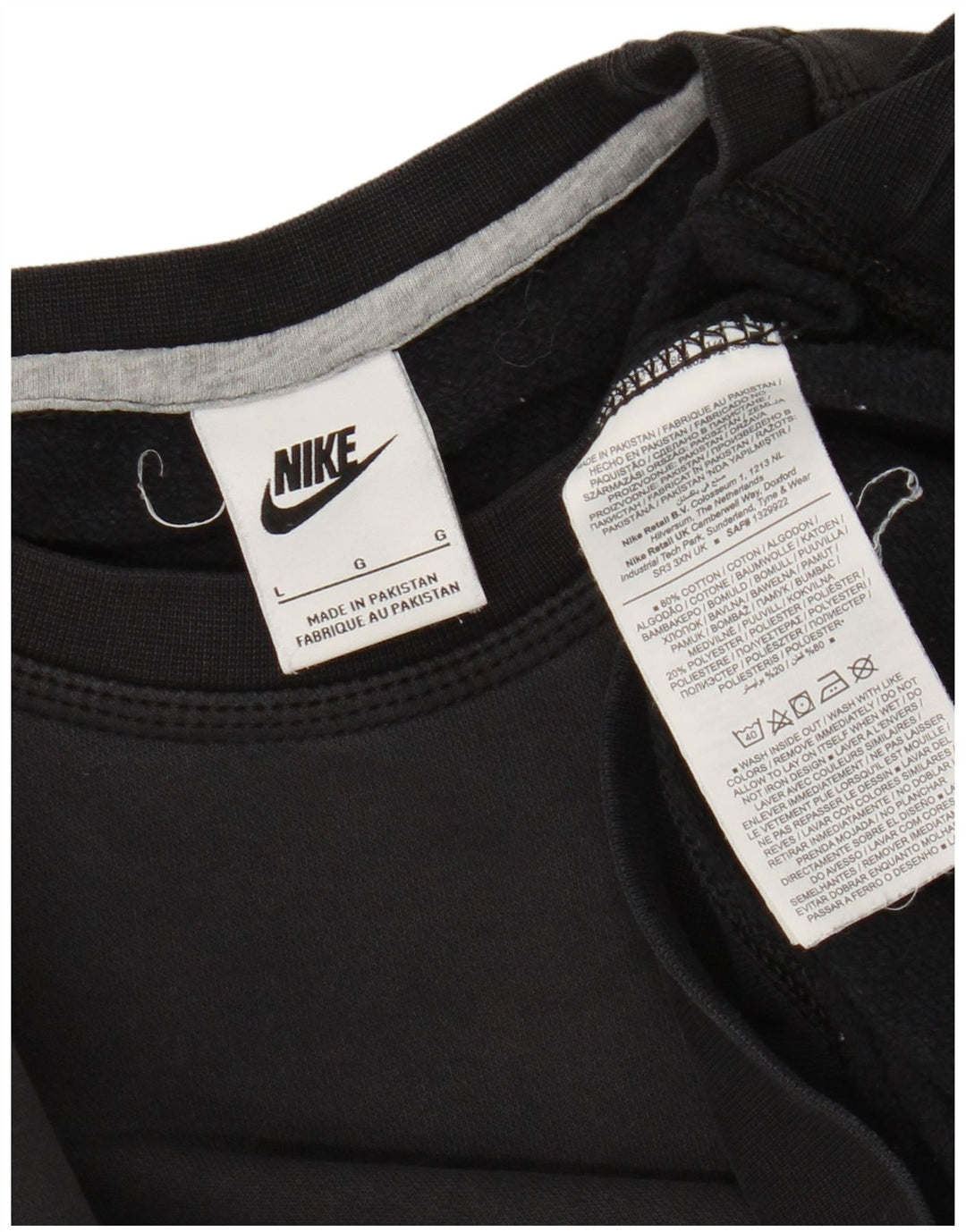 Nike Sweatshirt til mænd, stor sort bomuld