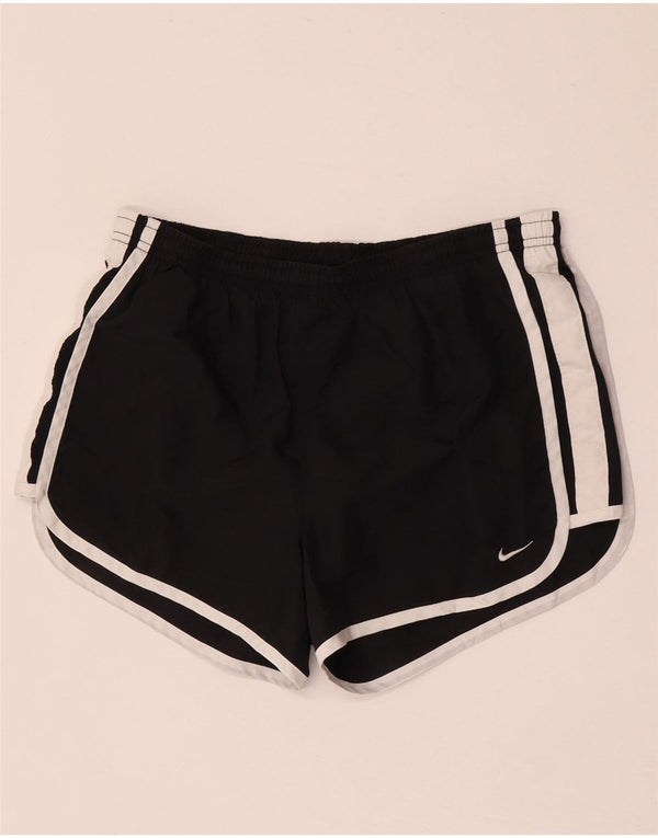 Nike Dame Dri Fit sportsshorts UK 14 Medium Sort Colourblock