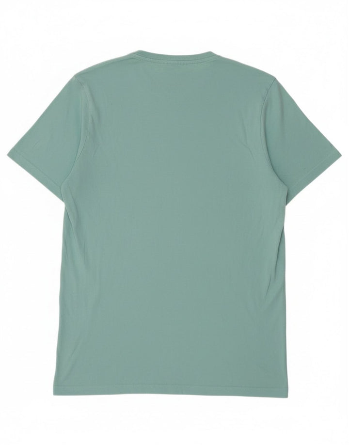 Henri Lloyd Herre grafisk T-shirt Top Medium turkis bomuld