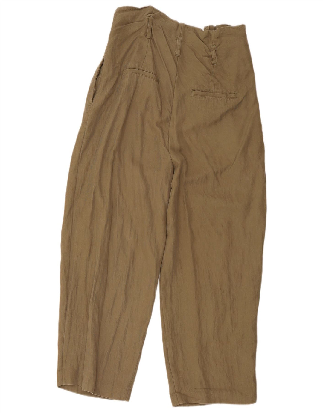 Zara Dame Harem Bukser Medium W28 L22 Khaki Lyocell