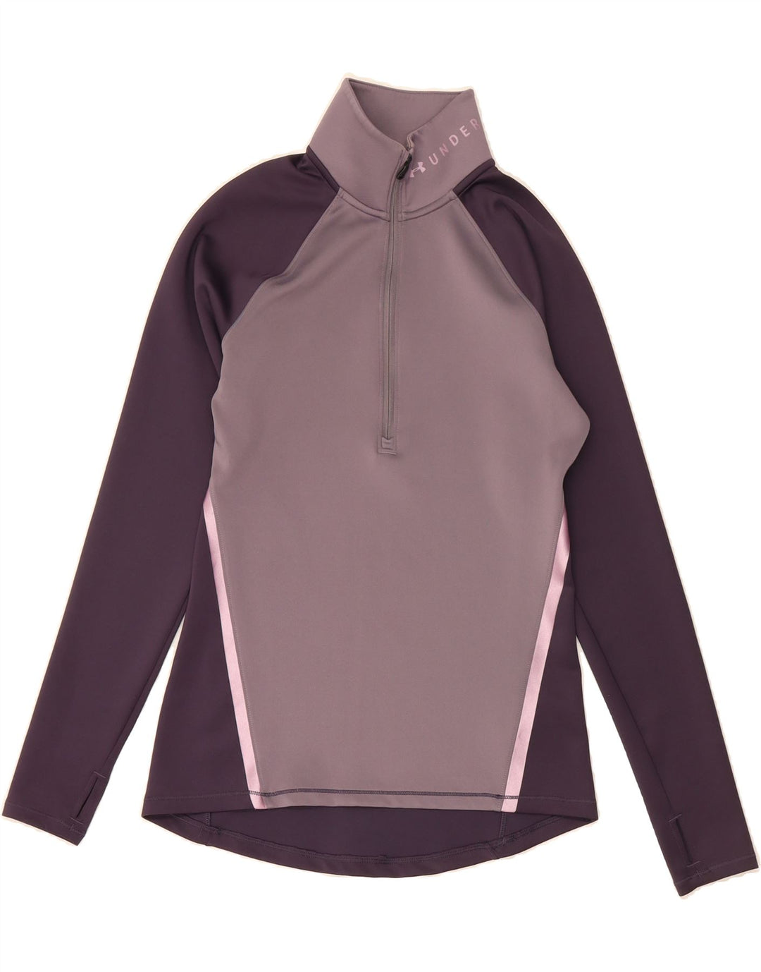 UNDER ARMOUR Womens Graphic Pullover Tracksuit Top UK 10 Small Purple Vintage Under Armour and Second-Hand Under Armour from Messina Hembry 