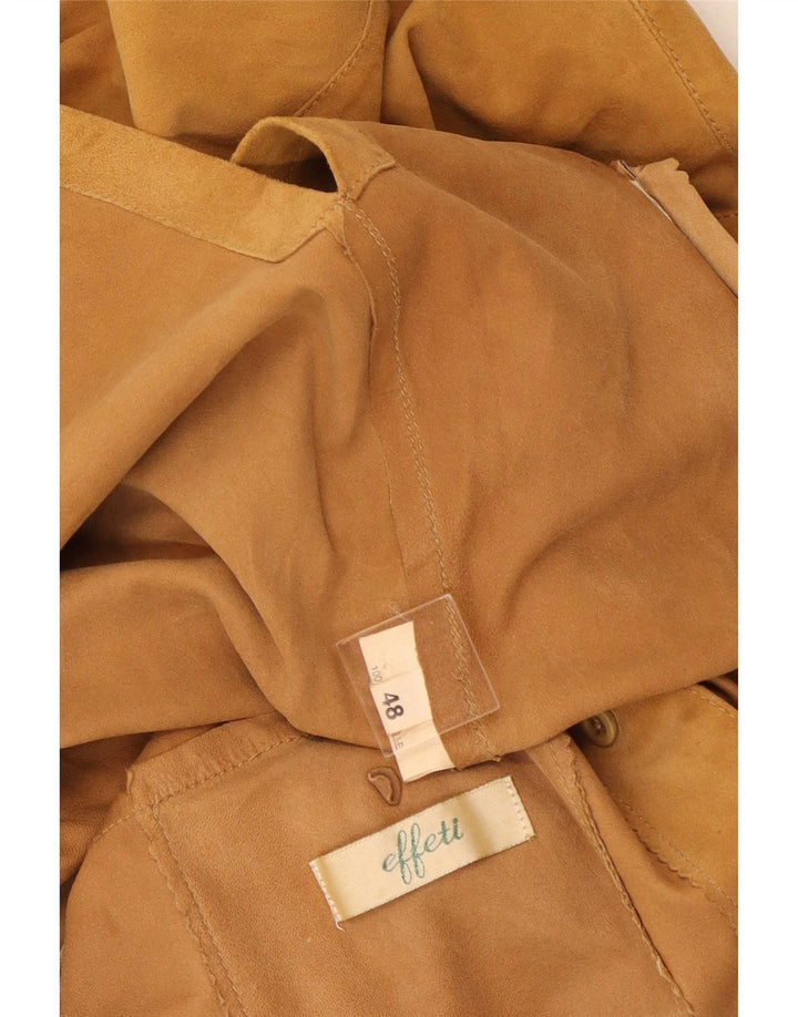 Efffeti Dame Ruskindsjakke IT 48 XL Beige Læder