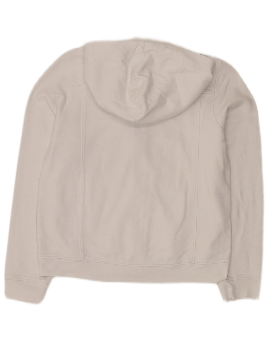 CALVIN KLEIN JEANS Grafisk hættetrøje med lynlås til kvinder UK 10 Small White