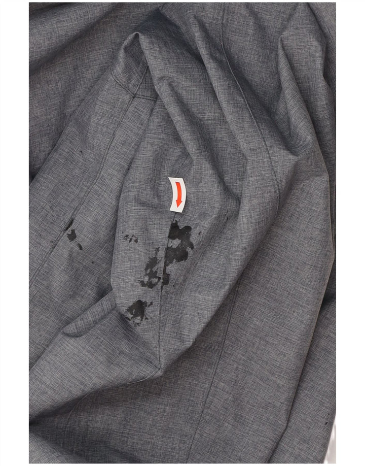 JACK WOLFSKIN Dame Hætte Vandtæt Jakke UK 12 Medium Grå Polyester