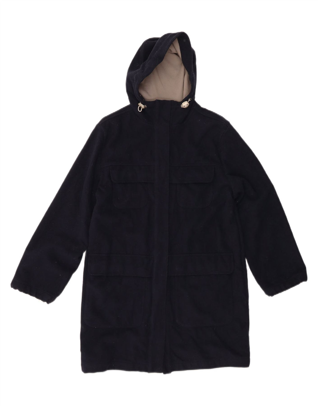 Sergio Tacchini Dame Windbreaker Coat UK 14 Medium Navy Blue Polyester