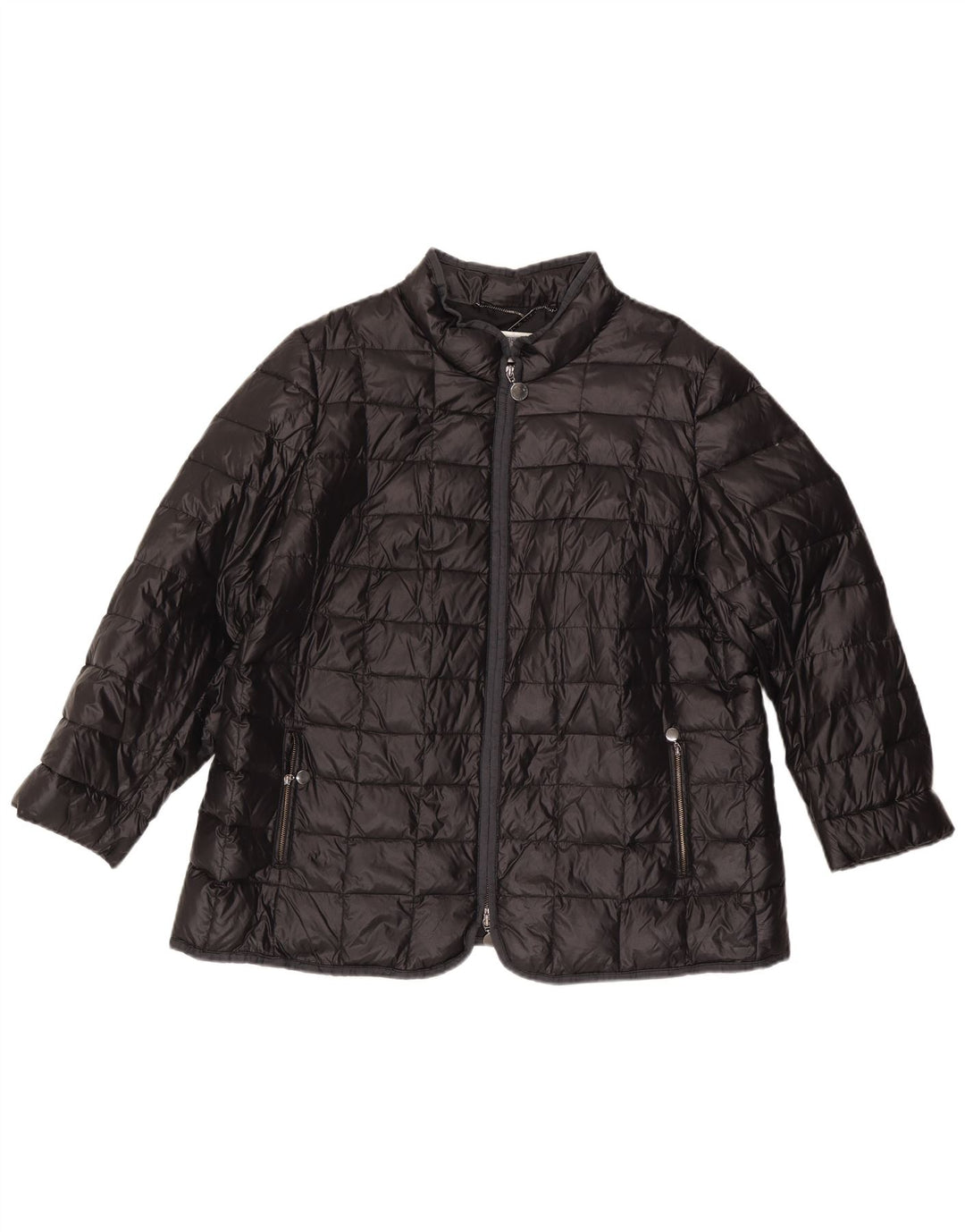 Perte by Krizia Dame Polstret Jakke UK 22 3XL Sort