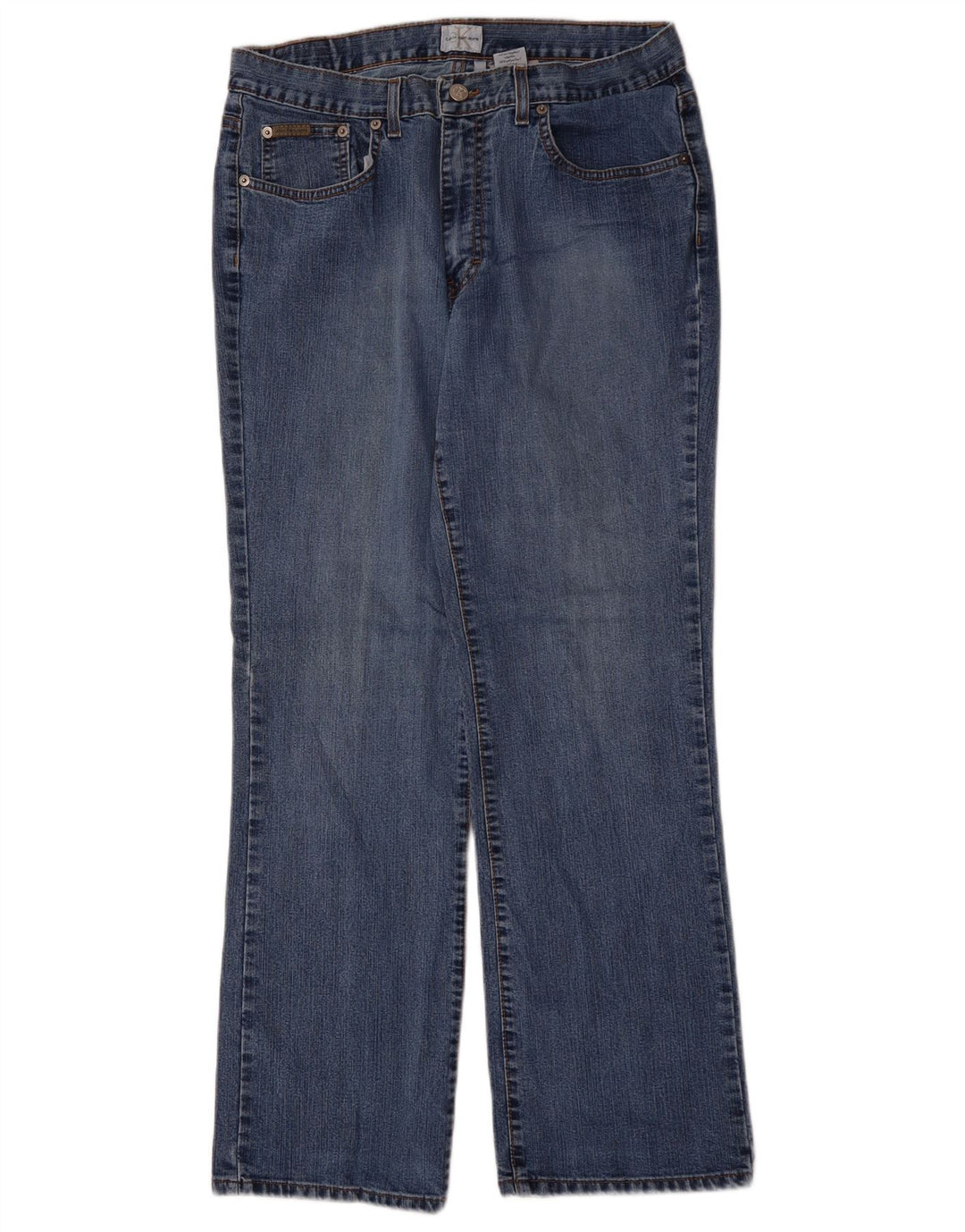 Calvin Klein Dame Straight Jeans W32 L29 Blå Bomuld