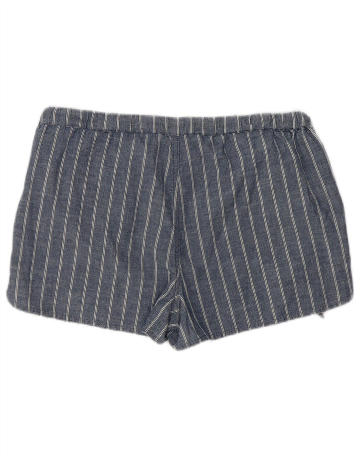 J. CREW Casual Shorts til kvinder Små W34 blå stribet bomuld