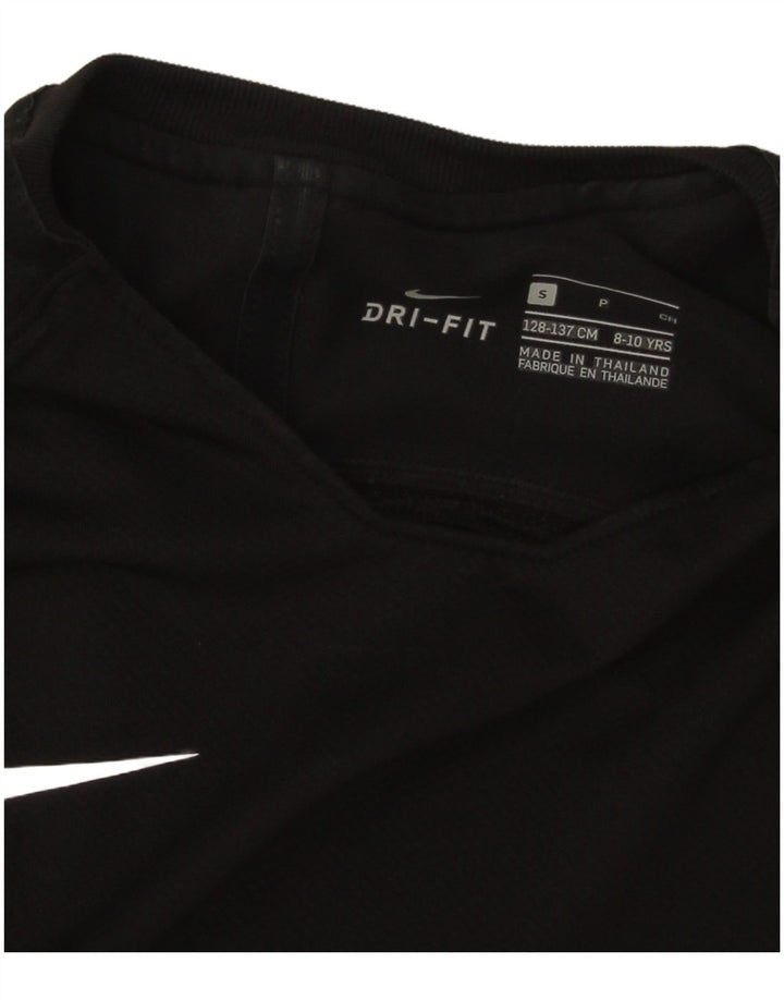 Nike Boys Dri Fit T-Shirt Top 8-9 år Lille sort Colourblock Polyester