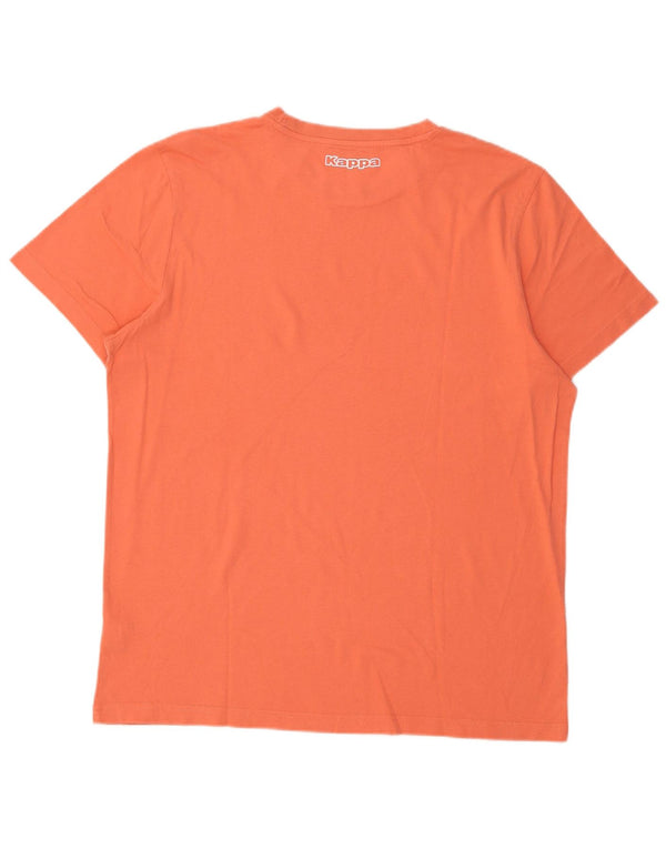 Kappa Herre T-Shirt Top 2XL Rød Bomuld