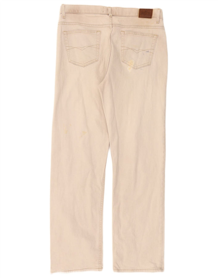 Marks & Spencer Straight Jeans til mænd W36 L33 Beige Bomuld
