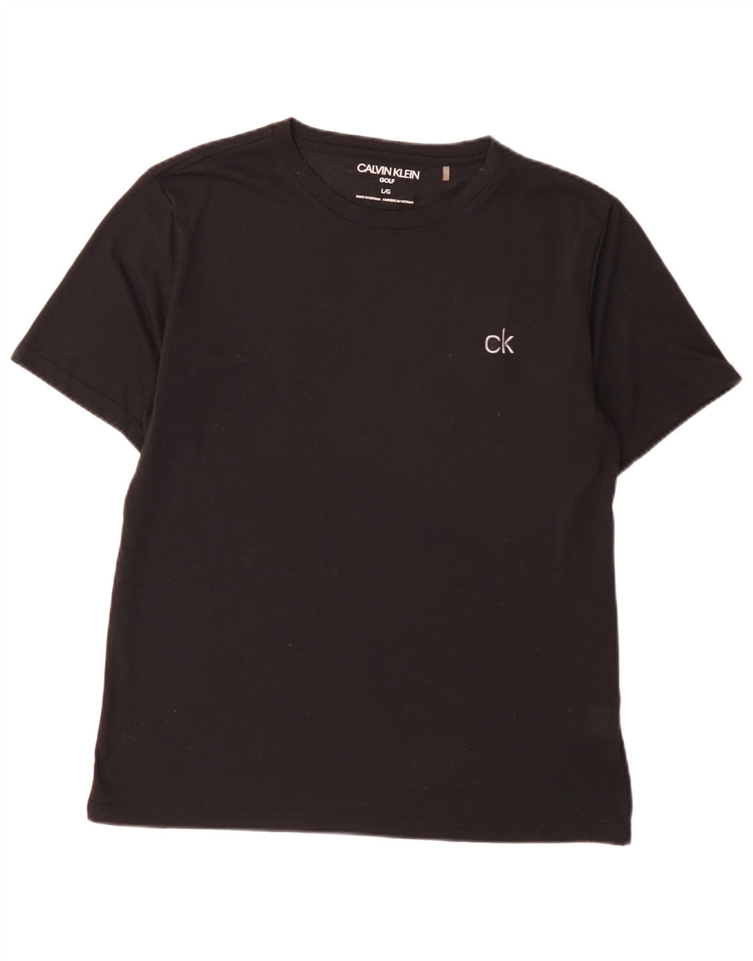 Calvin Klein Herre Golf T-Shirt Top Stor Sort Polyester