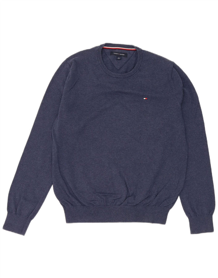 Tommy Hilfiger Herre Crew Neck sweater Medium Navy Blue Bomuld