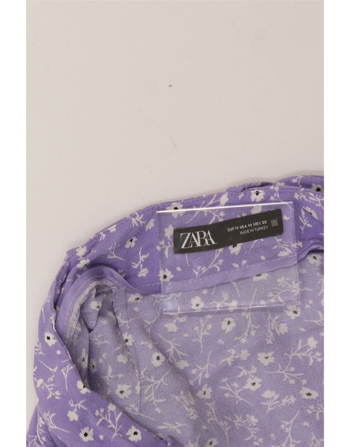 ZARA Womens Mini Skirt Medium W28  Purple Floral Vintage Zara and Second-Hand Zara from Messina Hembry 