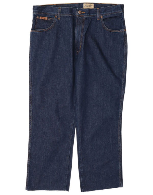 Wrangler Herre Texas Straight Jeans W38 L27 Marineblå Bomuld
