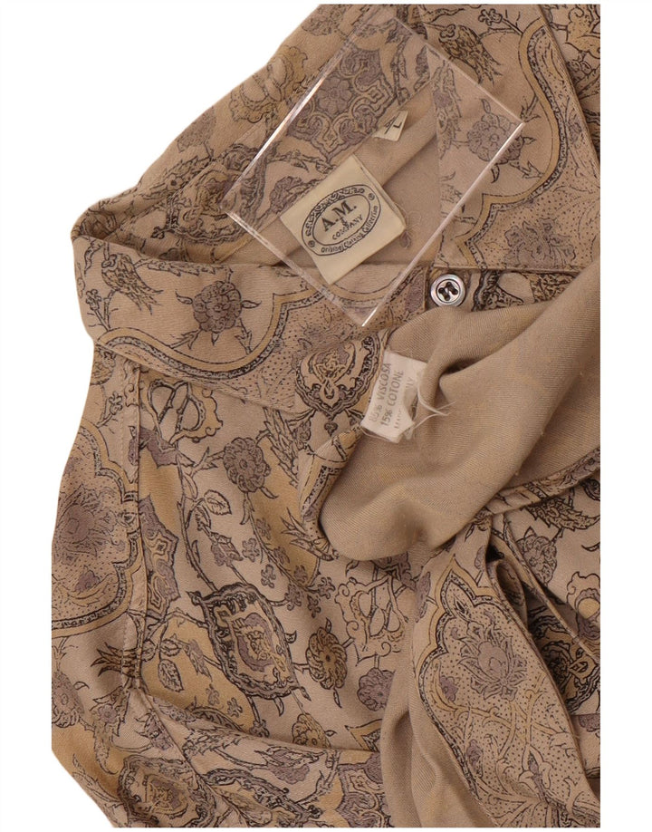 ER. & Company Herreskjorte Stor brun Paisley Viscose