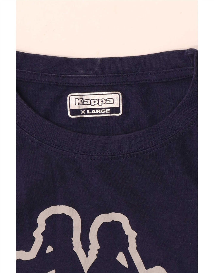 Kappa Herre grafisk T-shirt Top XL Marineblå