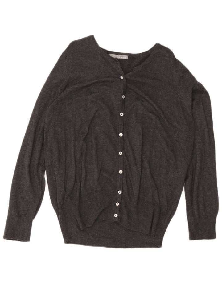 Marks & Spencer Dame Cardigan Sweater UK 20 2XL Grå Viscose