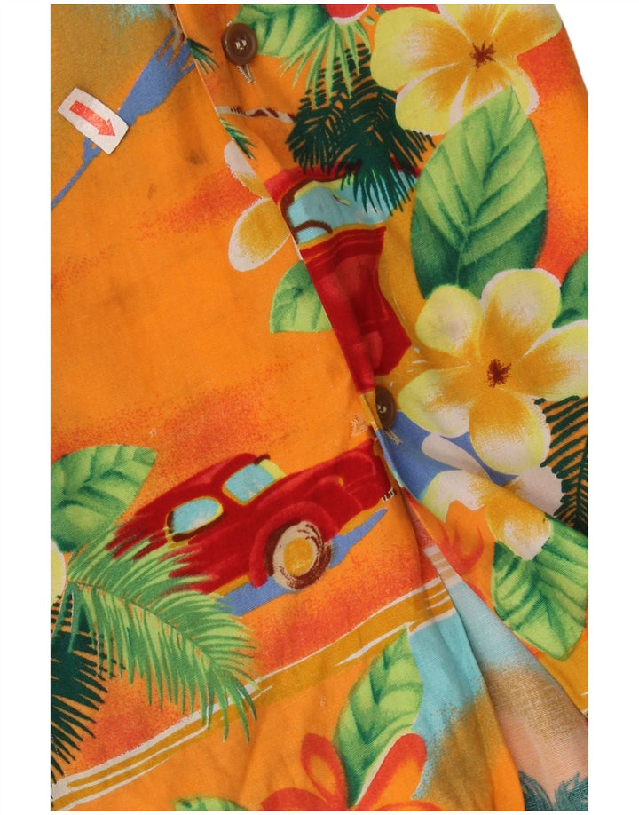 PETER ELLIOT Kortærmet herreskjorte Stor flerfarvet blomstret hawaiiansk