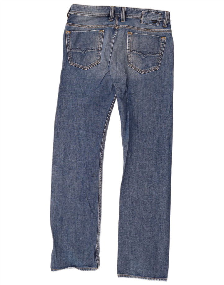 Diesel Herre Viker Straight Jeans W32 L34 Blå Bomuld
